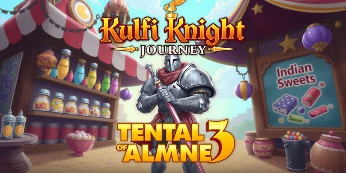 Kulfi Knight Journey Game Cover Kulfi Knight Journey game cover showing a knight with kulfi-inspired armor standing in front of Indian sweets marketplace